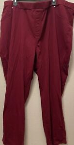 Catherine’s Plus Size Pull On Burgandy Knit Jeans.  Size 4x
