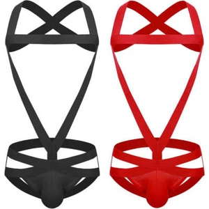 2PCS Men's Stretch Full Body Harness Bondage Underwear Garters Suspenders Belts - Picture 1 of 13