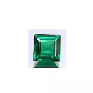 Labor erstellt hydrothermischer smaragdgrün quadratischer facettierter loser Stein (2x2-10x10 mm) - Bild 1 von 1
