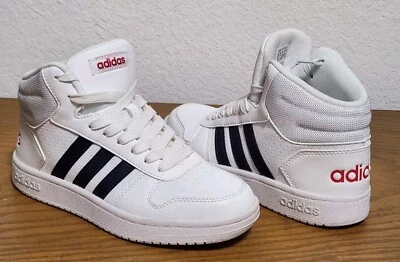 Adidas Red White + Blue High-Top Court Sneakers Size 5.5 Youth/Boys EUC 🎯 - Image 1 of 4