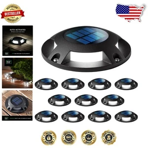 12-Pack Outdoor Solar Deck Lights - Waterproof, Dusk to Dawn, Durable Design - Picture 1 of 9