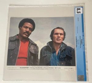 1972 Slaughter JIM BROWN Blaxploitation Movie ORIGINAL Lobby Card CGC Graded 8.5 - Picture 1 of 4