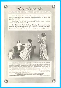 1909 MERIMACK PATITO POLAR batas de baño antiguo IMPRESIÓN ANUNCIO negligees pijama - Imagen 1 de 3