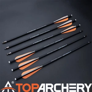 12X 16" Carbon Arrow Bolts Archery Arrows Bolts Half Moon Nock Hunting 4'' Vanes - Picture 1 of 41