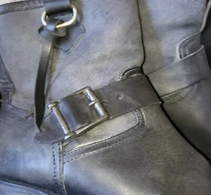 Damen Budapester Leder Stiefel in Grau Größe 4 1/2 - Bild 1 von 9