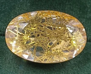 Oval Cut 66.55 Ct Yellow Rutilated Quartz Certified Transparent Loose Gems 5AIZ - Picture 1 of 7