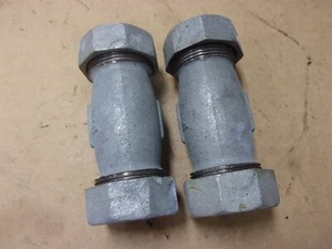 (2) 3/4" Compression Rubber Seal Coupling IPS Long Union Leak Repair Galvanized - Picture 1 of 5