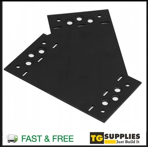 Premium Schwarz Strebe Pergola Verbinder 45 Grad Fugenwinkel Ausbesserungsplatte - Bild 1 von 4