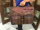 Genuine Leather Messenger Shoulder Briefcase Satchel Bag Padded Protection