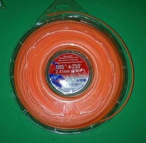 LÍNEA DE CORTE DE RECORTADORA DE CUERDAS .095 LÍNEA CUADRADA NARANJA USA HECHO 250 pies 1 LB - Imagen 1 de 2
