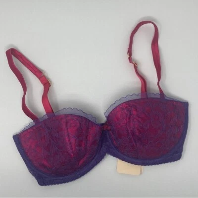 Sujetador Agent Provocateur Jacinto Púrpura 32E Nuevo con Etiquetas $190 Foto 1 de 4