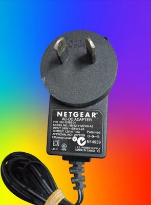 Genuine NETGEAR MV12-Y120100-A3 AC DC Power (12V 1.0A) 332-10182-01 FREE POST AU - Image 1 of 3