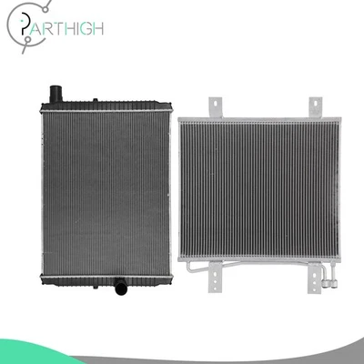 For 03 International Harvester 9900i SFA Car Radiator & AC Condenser Cooling Kit Foto 1 de 4