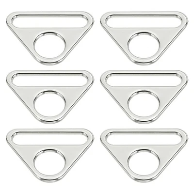 6 Piezas Ajustador de Hebilla Triángulo de 1.5 Pulgadas Anillo en D Hebillas Triángulo Plateado Blanco Foto 1 de 4