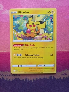 Pokemon Card Pikachu Lost Origin Common 052/196 Near Mint - Picture 1 of 2