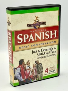 Global Access MASTERING SPANISH (great condition) Basic Conversation 4 CDs - Picture 1 of 3