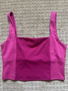 Sincerely Jules Active Pink Cropped Workout Top Women’s S NWT - Picture 1 of 3