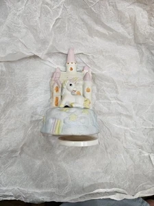 Artmark Ceramic Camelot Castle Unicorn Rainbow Music Box Vintage Rotating Gift - Picture 1 of 4