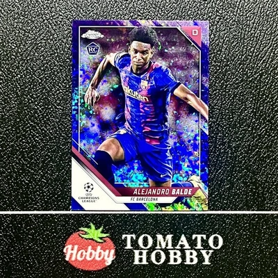 TOPPS CHROME UEFA 2021-22 ALEJANDRO BALDE RC /250 PURPLE MINI DIAMOND REFRACTOR - Image 1 of 2