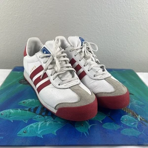 ZAPATOS ADIDAS SAMOA TALLA 7 ORTOLITE BLANCO ROJO TIRAS LIMPIOS - Imagen 1 de 24