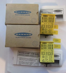 2 X BANNER CR3RA 26422 MAXI-AMP AMPLIFIER MODULES UNUSED - Picture 1 of 12