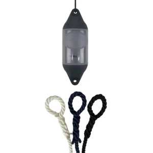 1 x HURRICANE Vortex Bootsfender: grau PM03 - FREE SPLICED END 10MM SEIL - Bild 1 von 2