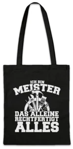 Meister Handwerker Hipster Bag Stofftasche Stoffbeutel Maurer Schreiner Beruf - Bild 1 von 1