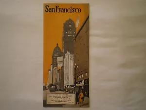ANTIKE 1926 SAN FRANCISCO CONVENTION & TOURIST LEAGUE FALTBARE REISEBROSCHÜRE - Bild 1 von 12
