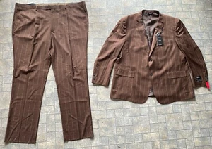 New Giorgio Cosani Angelo Rossi Men’s 2 Piece Suit Brown Pants 52x38 Jacket 56L - Picture 1 of 22