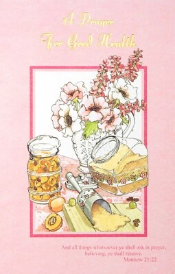 Tarjeta religiosa GET WELL, una oración por la buena salud — saludos populares + sobre Foto 1 de 4