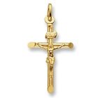 Men's 9ct Gold Tubular Crucifix Necklace