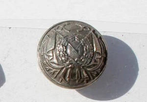 BOUTON UNIFORME MILITAIRE ANCIEN COURONNE LAURIER DRAPEAU ÉTENDARD CROISÉ D:21mm - Picture 1 of 2