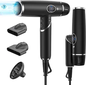 Hair Dryer, Professional Foldable Blow Dryer, Ionic Hairdryer, High-Speed Blowd - Picture 1 of 12
