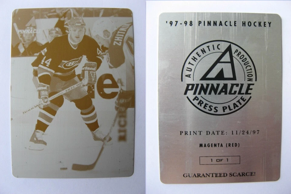 1997-98 Pinnacle Press Plate Magenta Front #160 Stephane Richer 1/1 Montreal - Image 1 of 1