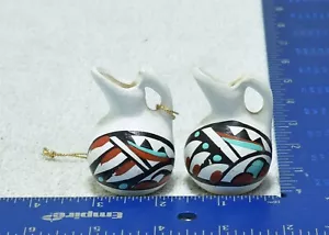 Hand Painted Mini Native Jugs SIGNED - Picture 1 of 5