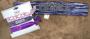 JUSTICE DANCE HEADBAND & HAIR TIE/BRACELETS SUPER CUTE!! - Picture 1 of 2