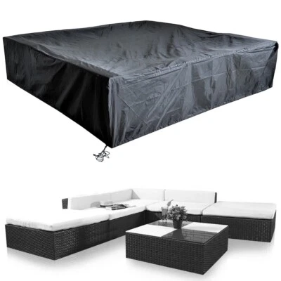 MUCOLA Schutzhülle Abdeckplane Schutzplane Gartenmöbel Gewebeplane Plane 240x240x52 CM