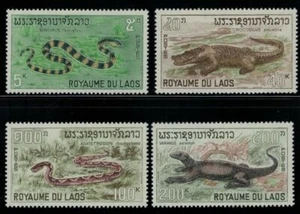 Laos 156-159 MH Reptiles Lizards Snakes ZAYIX 031822S29M - Picture 1 of 1
