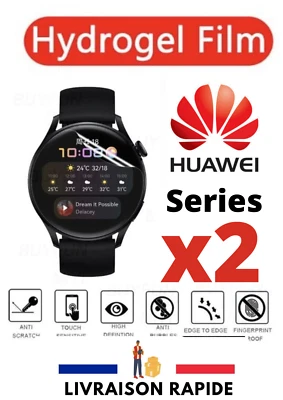 Pack 2 Film de Protection Ecran Hydrogel Huawei Watch GT2 GT3 Pro GT Fit Runner