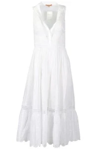 ERMANNO SCERVINO COTTON MIDI DRESS XSMALL - Picture 1 of 4