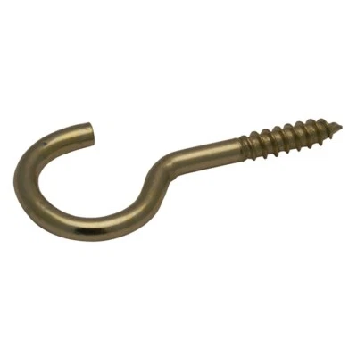 100 X Gebogene Schraubhaken 2.20x10/20 Messing Hakenschraube - Bild 1 von 2
