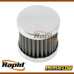 Aeroflow AF77-2003 - Stainless Steel Billet Breather with -6AN Female Thread - Picture 1 of 3