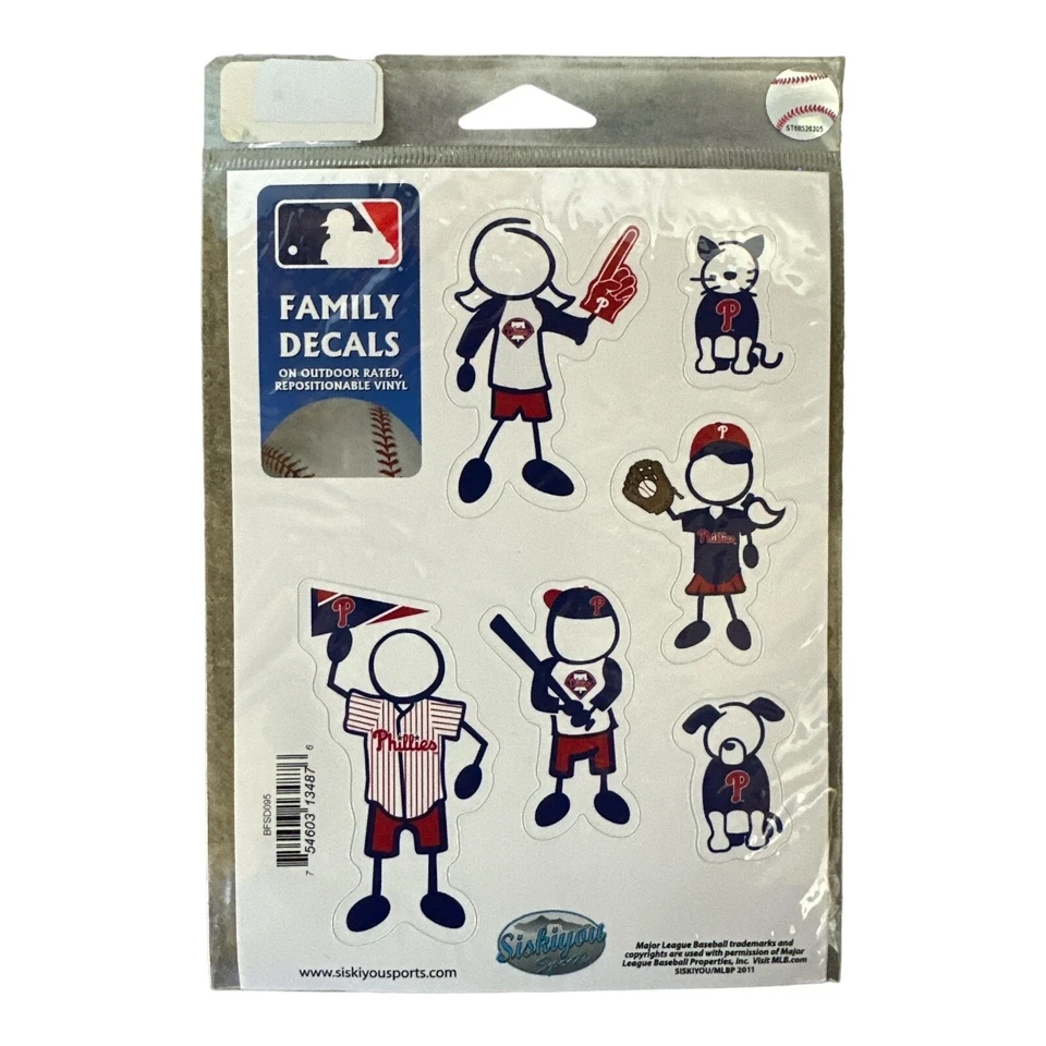 MLB Philadelphia Phillies Family 6 Pack Decals - Image 1 of 1