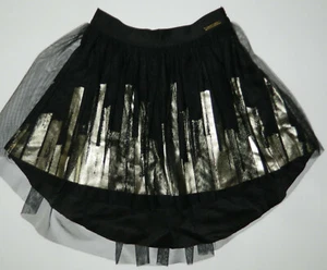SEAN JOHN girls Black Gold Tulle Hi Low SKIRT* 7 - Picture 1 of 3