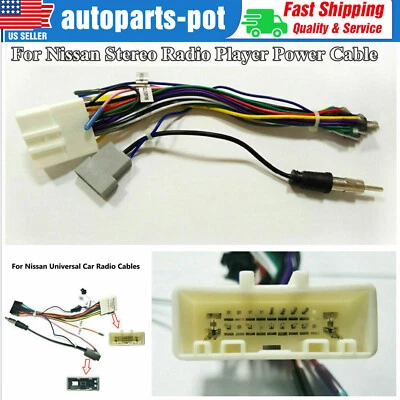 Car Stereo Wiring Harness Adapter CD Radio Cable Install Plug For Nissan 70-7552 - Image 1 of 4