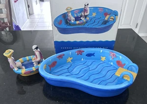 Piscina Take A Dip Ceramica Chip Dip Servizio Set Vintage Estate Stock 1999 - Foto 1 di 16