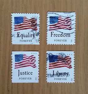 Complete USA used stamp set - 2012 US 'Forever' Flags series - Picture 1 of 1