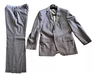 Hugo Boss Suit Mens 42R striped 2 piece suit blue classic pants and blazer - Picture 1 of 14