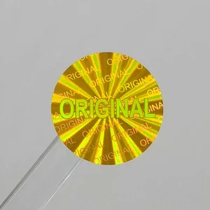 100 Gold Security Hologram Stickers Original Tamper Evident Warranty Labels - Picture 1 of 4