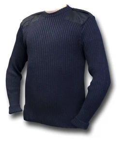 1 NEW GENUINE ISSUE CREW NECK NAVY WOOLLY PULLY JUMPER, 100% WOOL [16012] - Picture 1 of 2